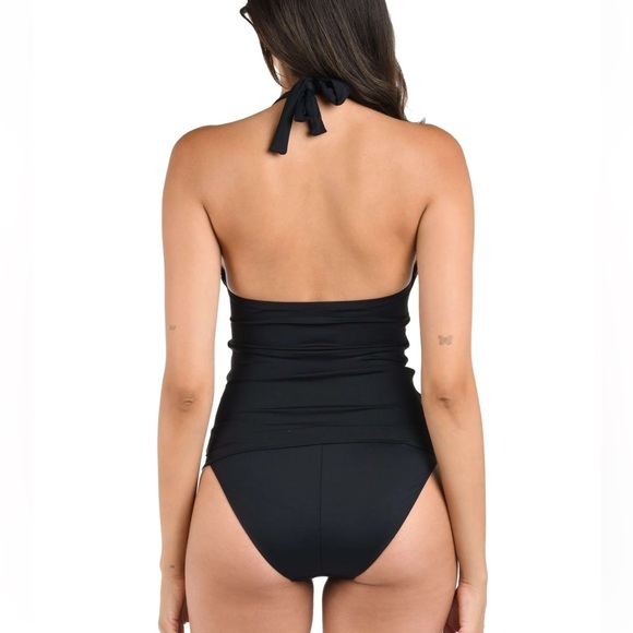 La Blanca Women’s Island Goddess Halter Tankini Top - Picture 2 of 6